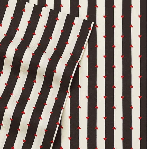 Betsey Johnson Wonderland Stripe Heart KING Sheets - Picture 4 of 8
